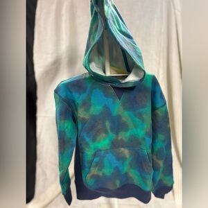 Blue and Green Tie-Dye Hoodie